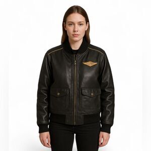Harley-Davidson Women's 120th Anniversary Bomber Leather Jacket NWT size 2XL
